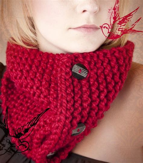 Pattern Knittles 3 Button Neckwarmer Etsy Neck Warmer Knitting Pattern