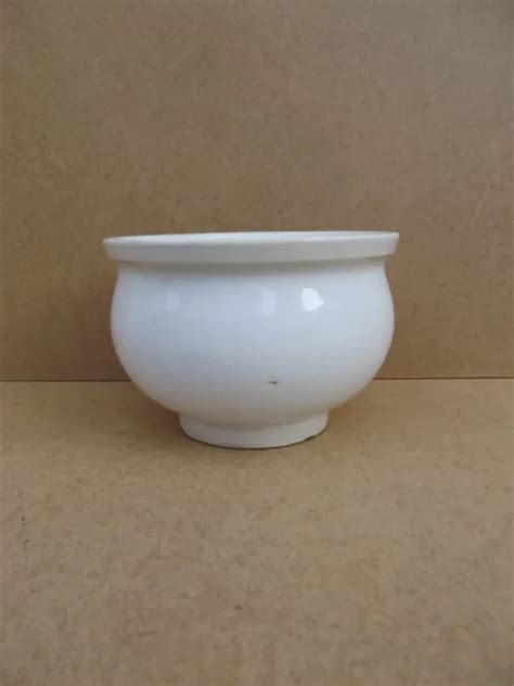 Creil Et Montereau Ancien Pot Confiture Xix Me En Faience Blanche