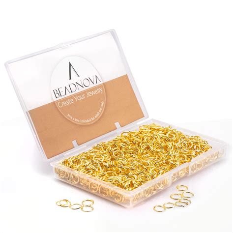 Beadnova Mm Open Jump Ring Gold Plated Jewelry Making Jump Ring Metal