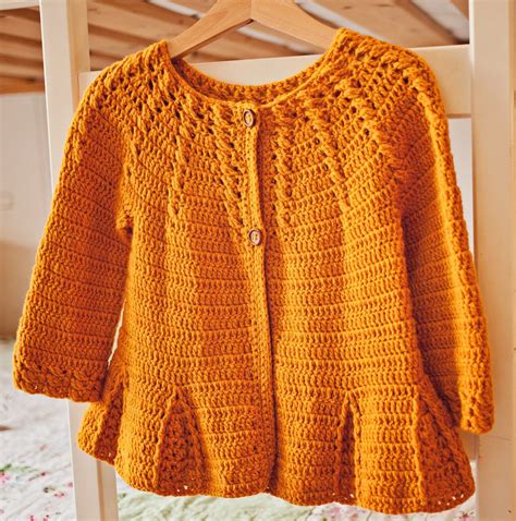 Cable Cardigan With Pleats Crochet Pattern By Mon Petit Violon Tiered