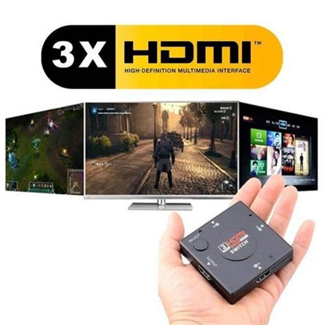 Mini Hub Switch Chaveador Divisor De Hdmi Portas Entradas