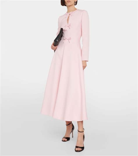 Midikleid Aus Crepe Couture In Pink Valentino Mytheresa