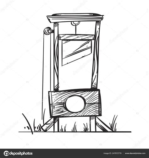 Guillotine Drawing Simple Learn draw traditional digital