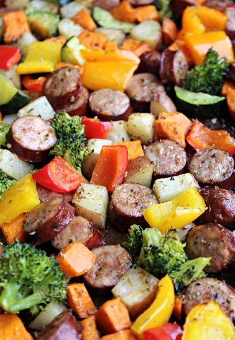 Sheet Pan Chicken Sausage And Vegetables Love To Be In The Kitchen