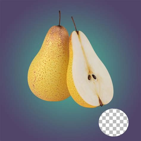 Premium Psd Pear Fruits Isolated With Transparent Background