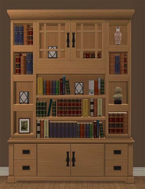 Ts2 Honeywellmod The Sims Centerpiece Bookshelf Mission Style