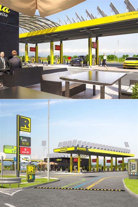 Creation Of Petrol Station Visual Design Petrol Station Gas Station