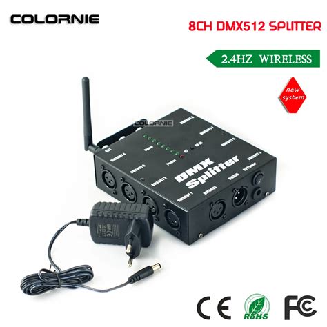 DHL Free shipping Wireless DMX 8 Channel DMX Splitter DMX512 Light ...