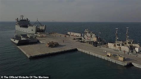 Inside The Us Plan To Build A 1 800ft Floating Dock Off Gaza Video Shows How Port Will Be Built