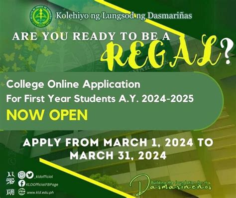 Admissions – Kolehiyo ng Lungsod ng Dasmariñas