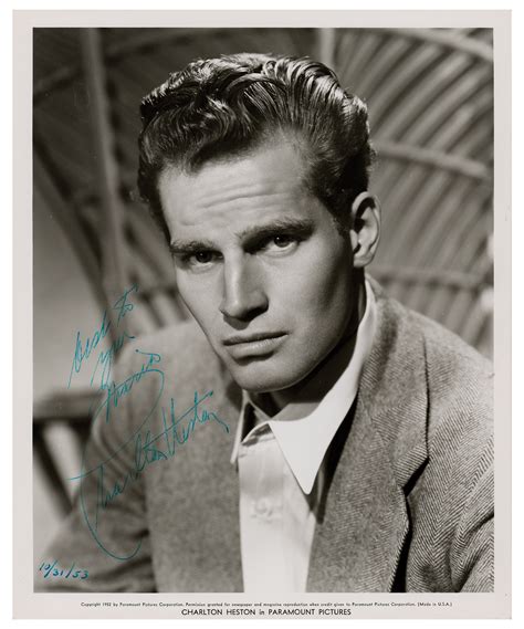 Charlton Heston Signed Photograph RR Auction