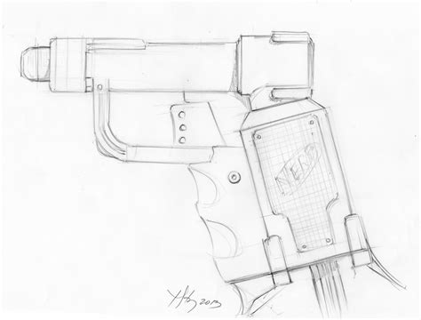 Nerf Gun Drawing at GetDrawings | Free download