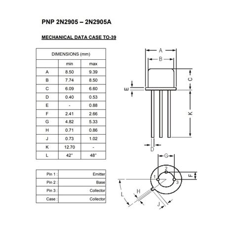 2n2905 2n2905a Silicon Planar Epitaxial Transistors Pnp