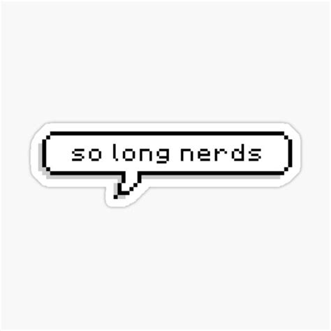 Technoblade So Long Nerds Sticker For Sale By Gellysbean Redbubble