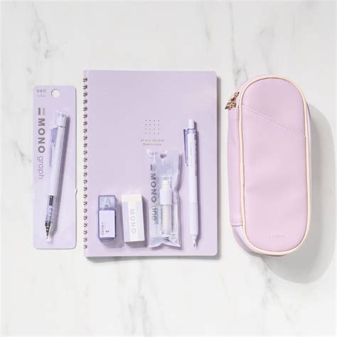 Sheer Purple Stationery Set Bungu