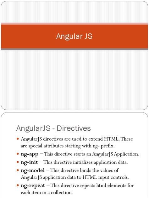 An Overview Of Key Angularjs Concepts Directives Expressions Filters