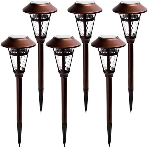 Gigalumi Solar Bronze Integrated Led Path Light 6 Pack 6 Lumen 2 Watt