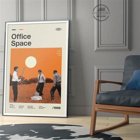 Midcentury Modern Office Space Poster Retro Movie Room Decor - Etsy