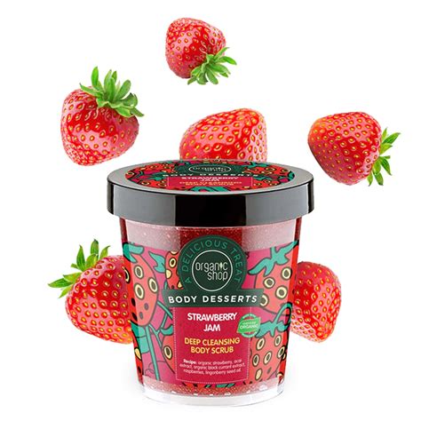 Organic Shop Body Desserts Strawberry Jam Deep Cleansing Body Scrub