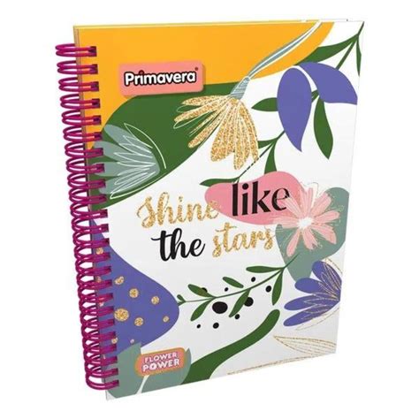 Cuaderno Argollado Pasta Dura Flower Power Shine Like The Stars