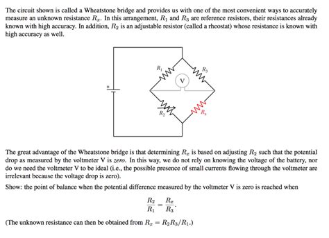 Solved The Circuit Shown Is Called A Wheatstone Bridge And Chegg