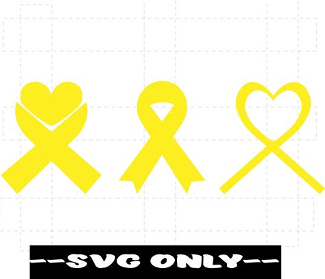 Yellow Awareness Ribbon SVG DIGITAL DOWNLOAD - Etsy