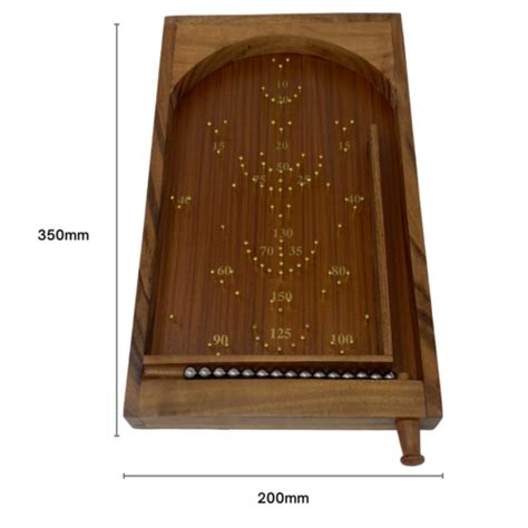 Large Bagatelle Table Top Wooden Pinball Game Brass Retro Art Décor