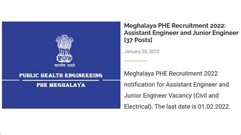 Meghalaya Phe Recruitment Khubor Lait Kam Latest Government Job