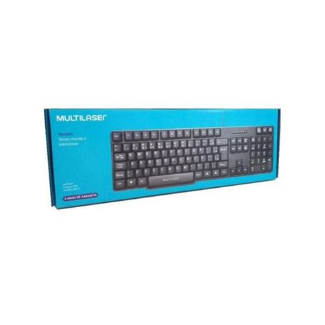 TECLADO BASICO SLIM PRETO USB MULTILASER Casa Anzai