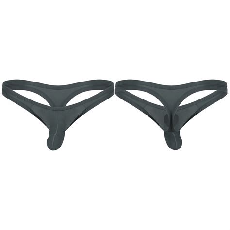 Mens Silky Long Sheath Thong Elephant Nose Pouch T Back Bikini Briefs Underwear Ebay