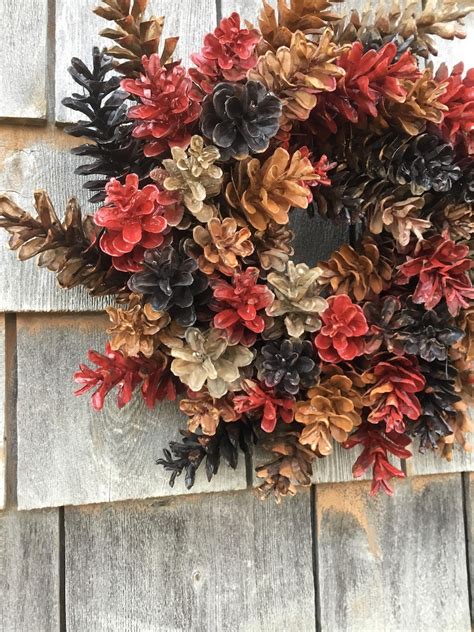 Mini Rustic Maine Pinecone Wreath Etsy