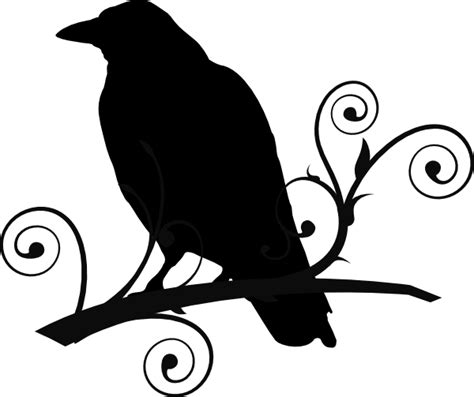 Crow On Branch Clip Art At Vector Clip Art Online Royalty