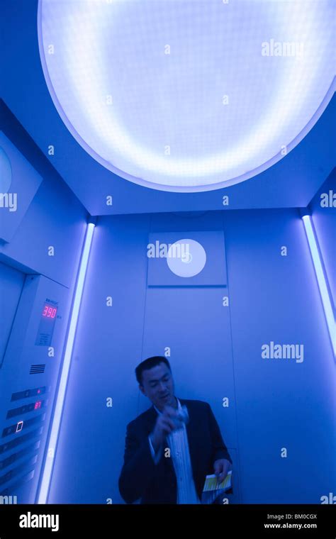 Man At Fast Elevator To Observation Floor Of The World Trade Financial