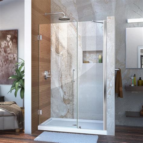 DreamLine Unidoor 48 To 49 In X 72 In Semi Framed Hinged Shower Door