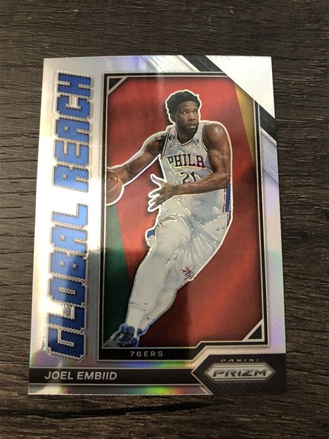 2022 23 Panini Prizm Basketball Joel Embiid Global Reach Insert Silver