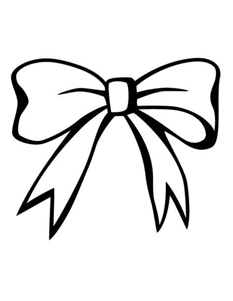 Bow Coloring Sheet - Coloring Home