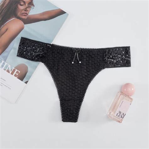 Packs Lot Sexy Womens Lace Panties Thongs G String Bikini Underwear Lingeries EBay