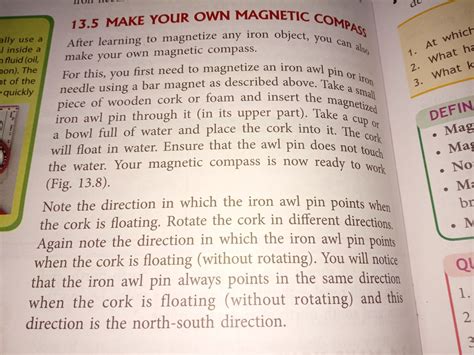 You Are Given A Bar Magneta Make A Magnetic Compass Of Ur Own B Make