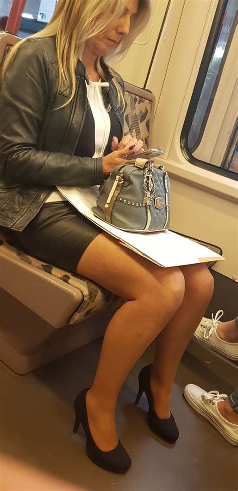 Street Pantyhose Old Bitch In Tan Pantyhose On Train Porn Pictures XXX Photos Sex Images