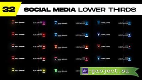 Videohive Social Media Lower Thirds 38001445 Project For After