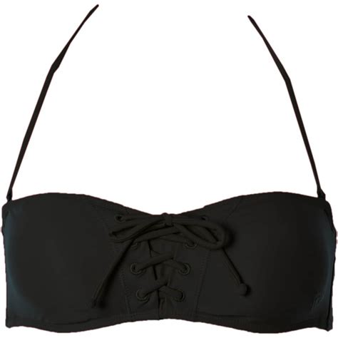 Roxy Surf Essentials Drawcord Bandeau Bikini Top Womens Clothing