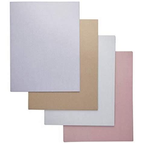 96 Pack Metallic Shimmer Paper Sheets For Crafting Invitations 6 Colors 8 5 X 11 In Pack