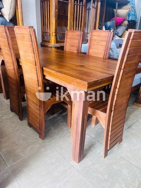 Teak Heavy Dining Table With 6 Modern Chairs Kaduwela Ikman