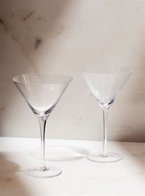 Clear Martini Glasses Set Of 2 Simons Maison Dinnerware And Utensils