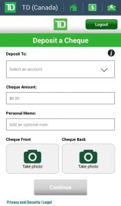 Td Canada Trust Mobile Apps Now Allowing Cheque Deposits Cheques Plus