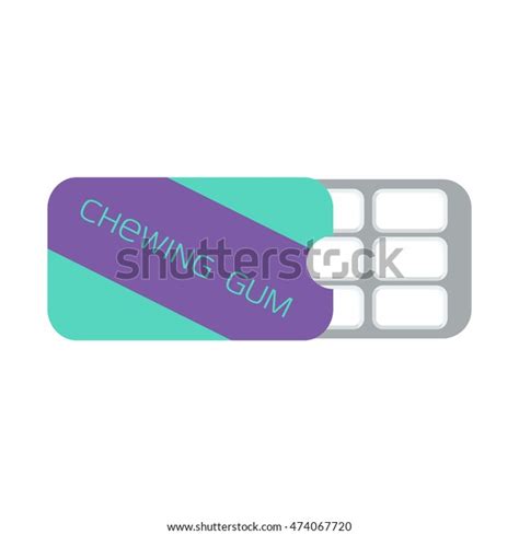 Chewing Gum Blister Pack Mint Flavor Stock Vector Royalty Free 474067720