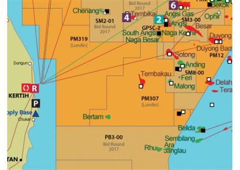 Malaysia Oil and Gas Map - A0 Size