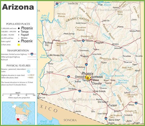 Arizona Map With Cities