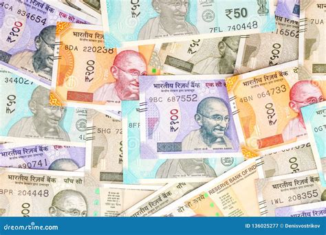 New Indian 10 50 100 200 500 And 2000 Rupees Banknotes Colorful