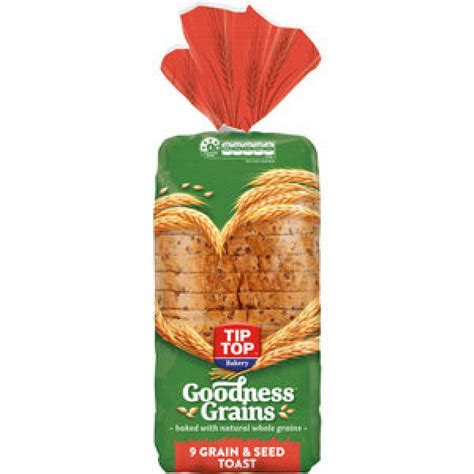 Tip Top Goodness Grains Toast Bread 9 Grain Reviews - Black Box